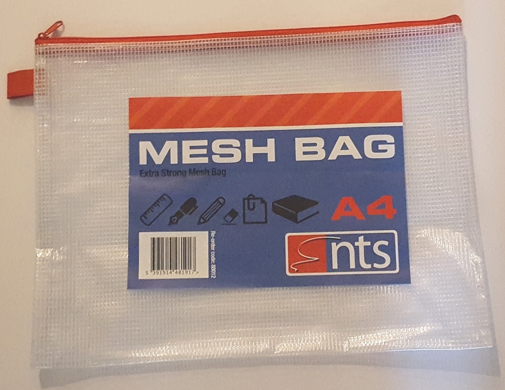 [5391514482570] Mesh Bag A4+ Extra Strong with Zipper