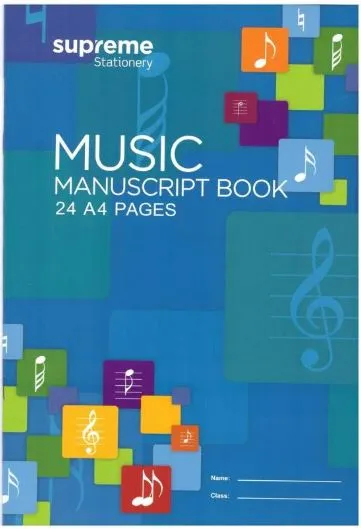 Music Manuscript Book A4 Supreme