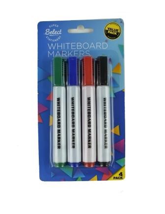 [5391530585446] Whiteboard Markers 4pk Large Asstd
