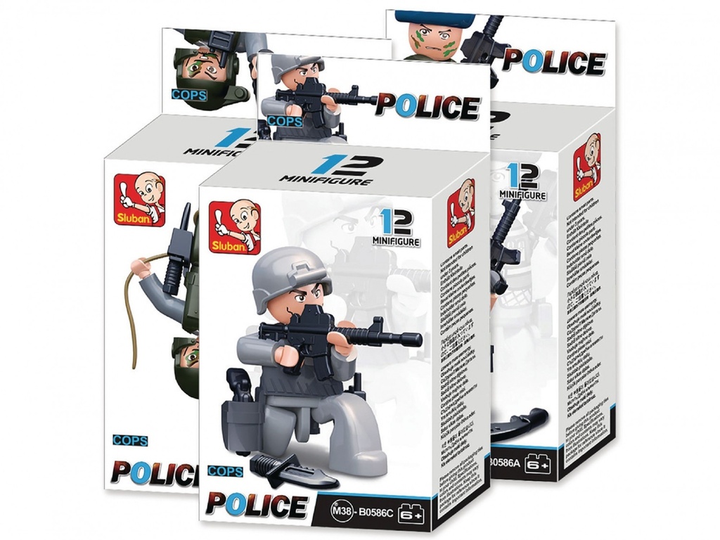 [6938242953560] Cops and Robbers Mini Figures Sluban