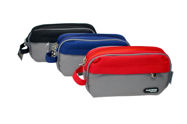 [5391539550254] Triple Pencil Case Grey F PKT