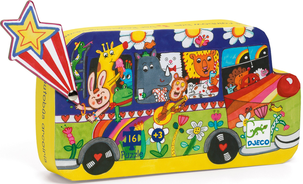 [3070900072725] The Rainbow Bus Jigsaw 16 Piece