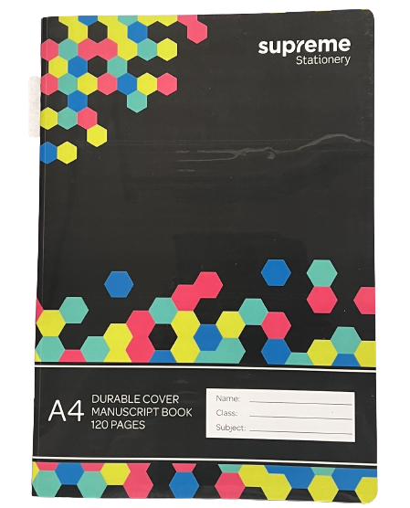 [5391539553347] Manuscript A4 120pg Durable Plastic Cover PP Cover