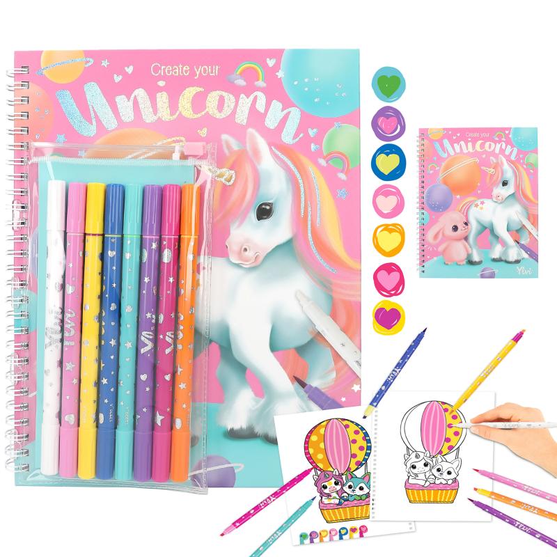 [4010070676032] Ylvi Colouring Book With Pen Set
