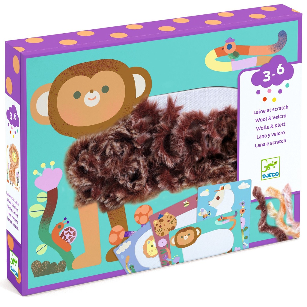 [3070900091283] Wool & Velcro - Fluffy friends! - Djeco