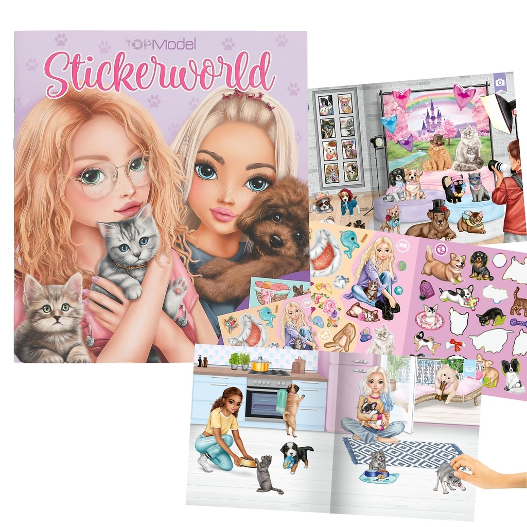 [4010070702373] TOPModel Stickerworld KITTY and DOGGY