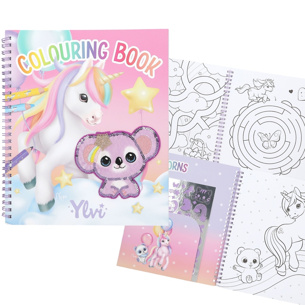 Ylvi Colouring Book With Unicorn And Sequins