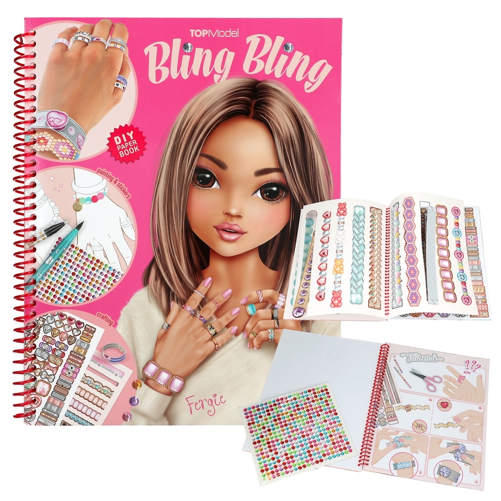 TOPModel Create Your BLING BLING Colouring Book, Jewellery
