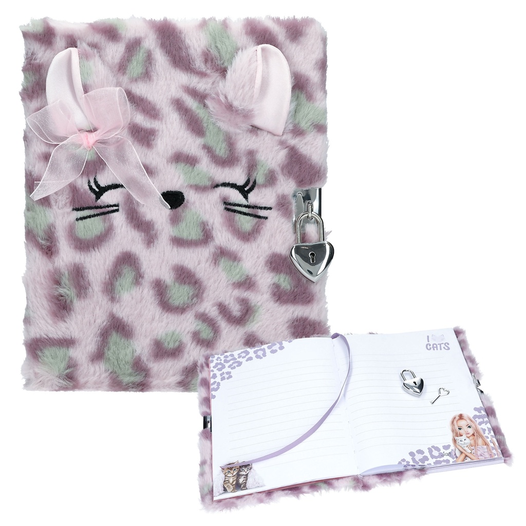 TOPModel COSY CAT Diary With Lock Lilac