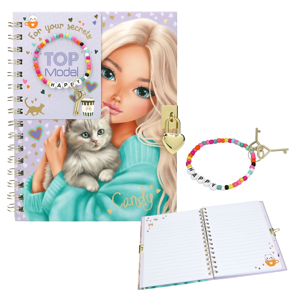 [4010070754556] TOPModel Diary With Padlock And Bracelet