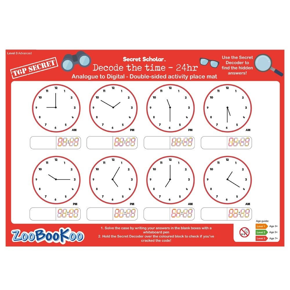 [0691621672112] Decode the Time 24hr Secret Scholar