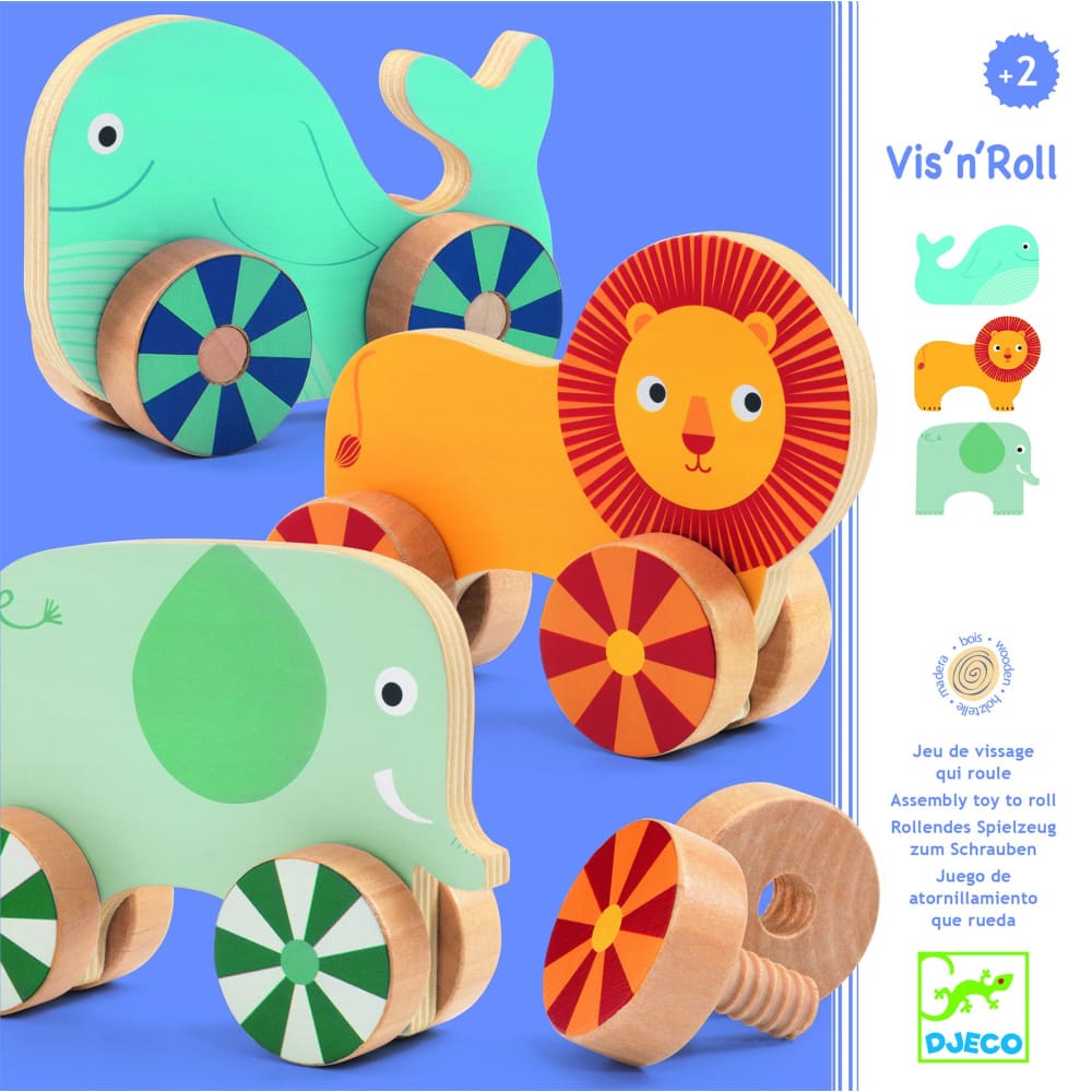 [3070900016842] Djeco Wooden Visnroll Rolling toy