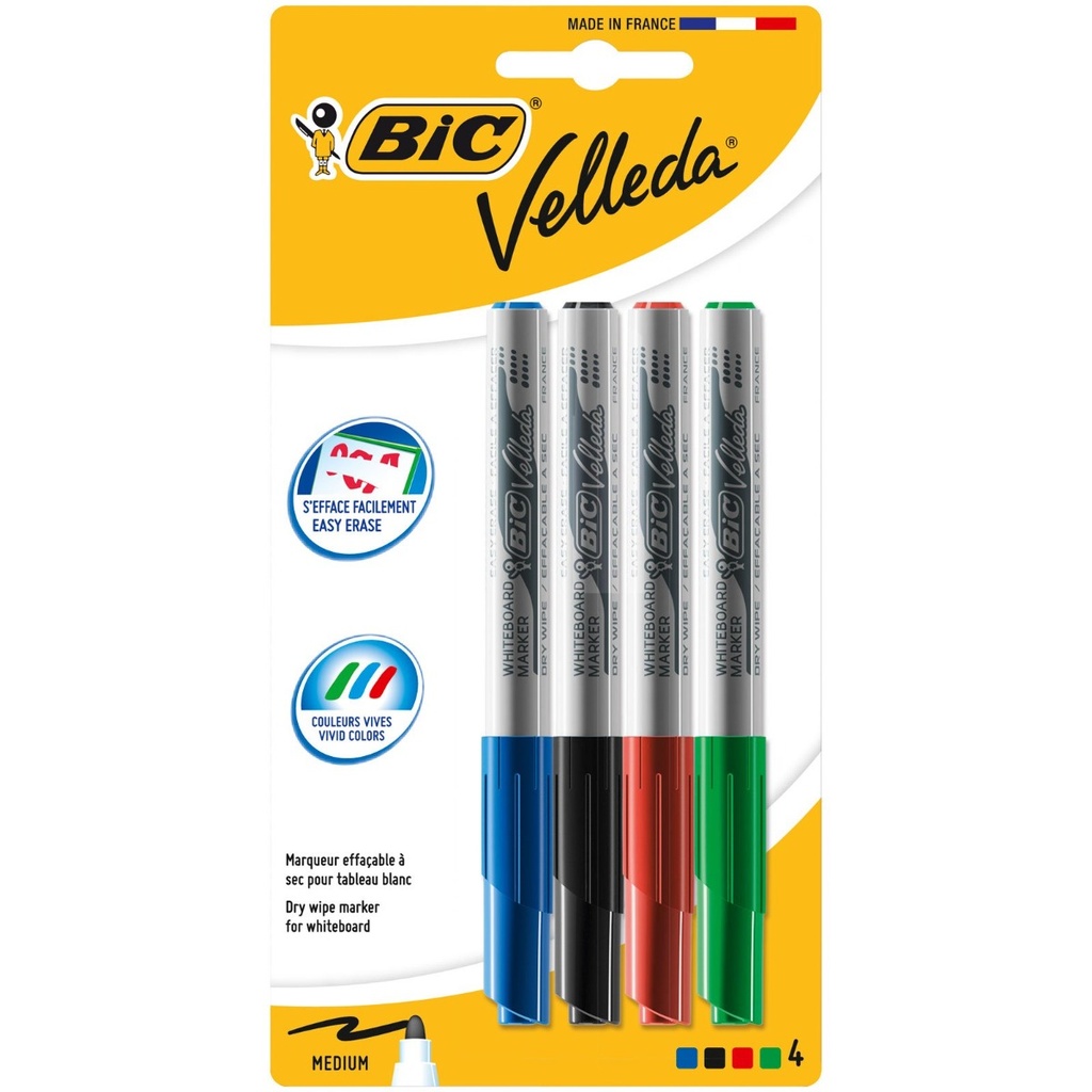 [3086120067441] [N/A] Whiteboard Marker Dry Wipe 4pk BIC