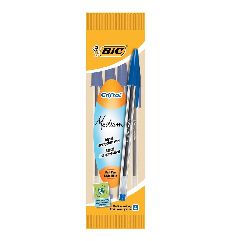 [N/A] Pens Blue 4Pcs Bic