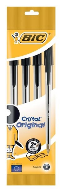 [N/A] Pens Black 4Pcs Bic