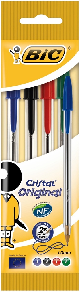 [N/A] Pens Asstd Colours 4Pcs Bic