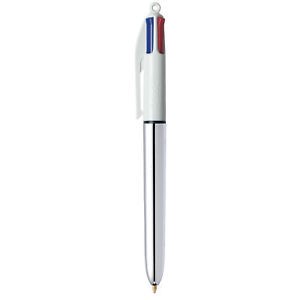 [3086123310384] Bic 4 Colour Pen Silver